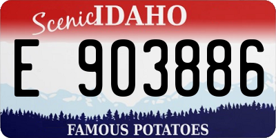 ID license plate E903886
