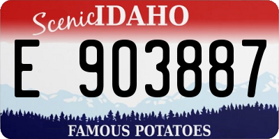 ID license plate E903887