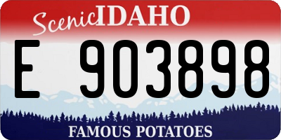 ID license plate E903898