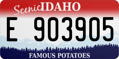 ID license plate E903905