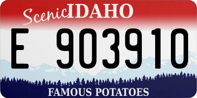 ID license plate E903910