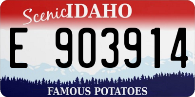 ID license plate E903914