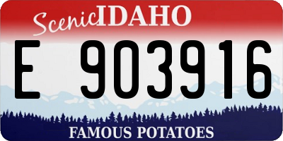 ID license plate E903916