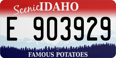 ID license plate E903929