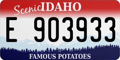 ID license plate E903933