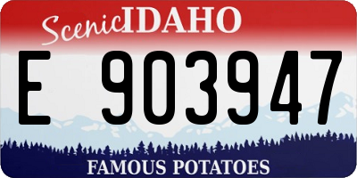 ID license plate E903947