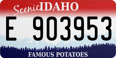 ID license plate E903953