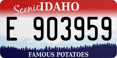 ID license plate E903959