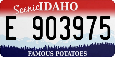 ID license plate E903975