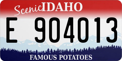 ID license plate E904013