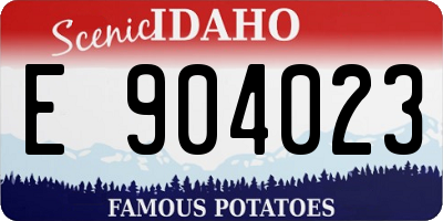 ID license plate E904023