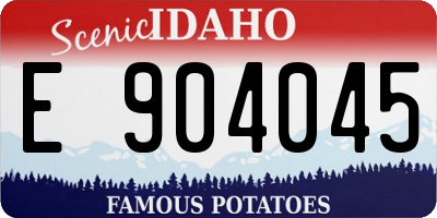 ID license plate E904045