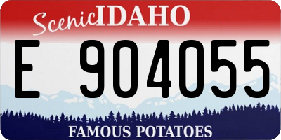 ID license plate E904055
