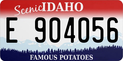 ID license plate E904056
