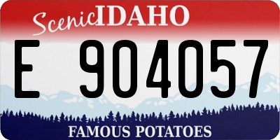 ID license plate E904057