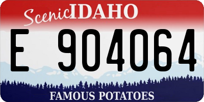 ID license plate E904064