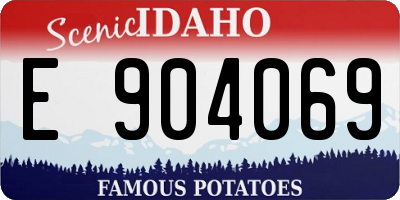 ID license plate E904069