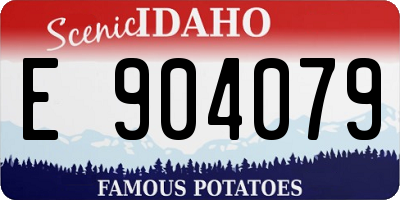 ID license plate E904079