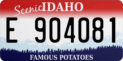 ID license plate E904081