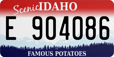 ID license plate E904086