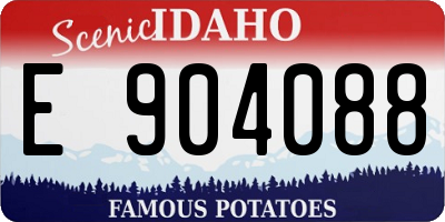 ID license plate E904088