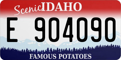 ID license plate E904090