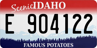ID license plate E904122