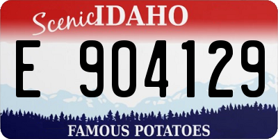 ID license plate E904129