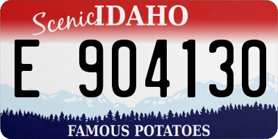 ID license plate E904130