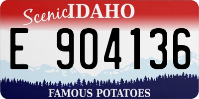 ID license plate E904136