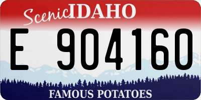ID license plate E904160