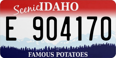 ID license plate E904170