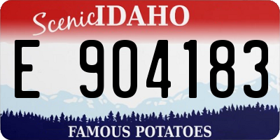 ID license plate E904183