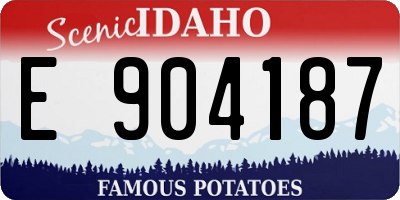 ID license plate E904187