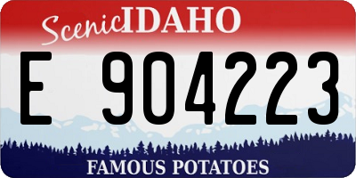 ID license plate E904223