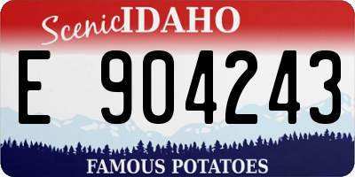 ID license plate E904243
