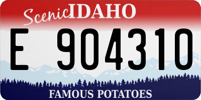 ID license plate E904310