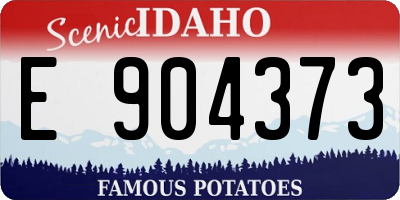 ID license plate E904373