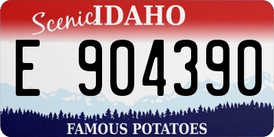 ID license plate E904390