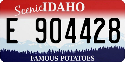 ID license plate E904428