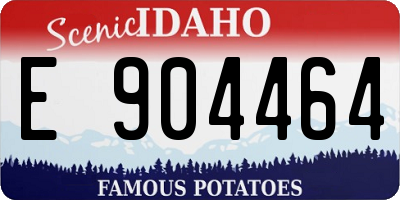 ID license plate E904464