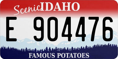 ID license plate E904476