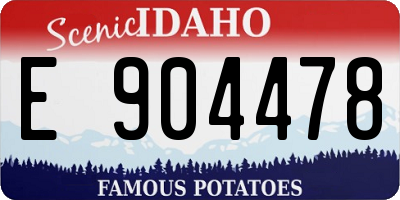 ID license plate E904478
