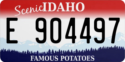 ID license plate E904497