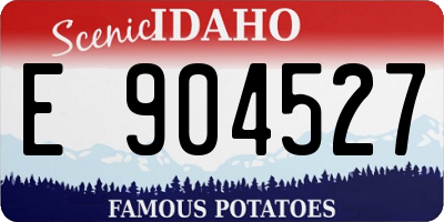ID license plate E904527