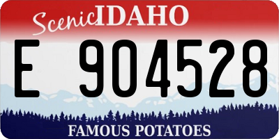 ID license plate E904528