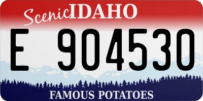 ID license plate E904530