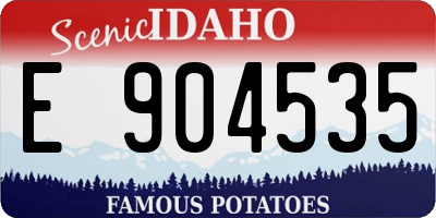 ID license plate E904535