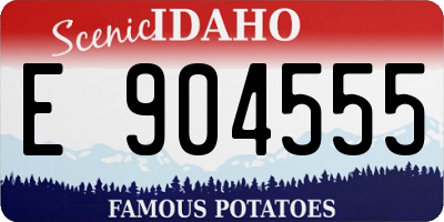 ID license plate E904555