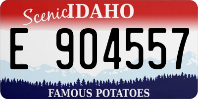ID license plate E904557